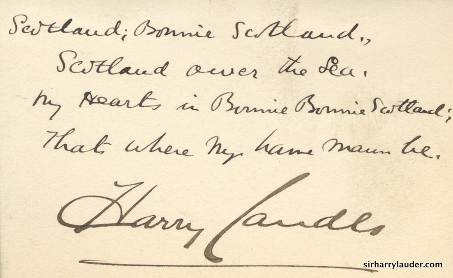 Small Card Inscribed With Verse Signed Undated